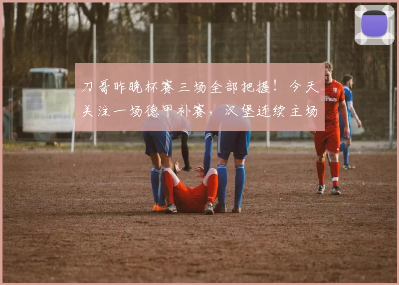 刀哥昨晚杯赛三场全部把握！今天关注一场德甲补赛，汉堡连续主场作战不惧勒沃库森来袭
